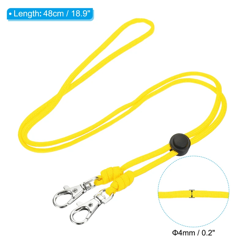 Neck Lanyard with Hook, Badge Lanyards Adjustable Long Strap ID Card Holder Keychains for Badge Holders