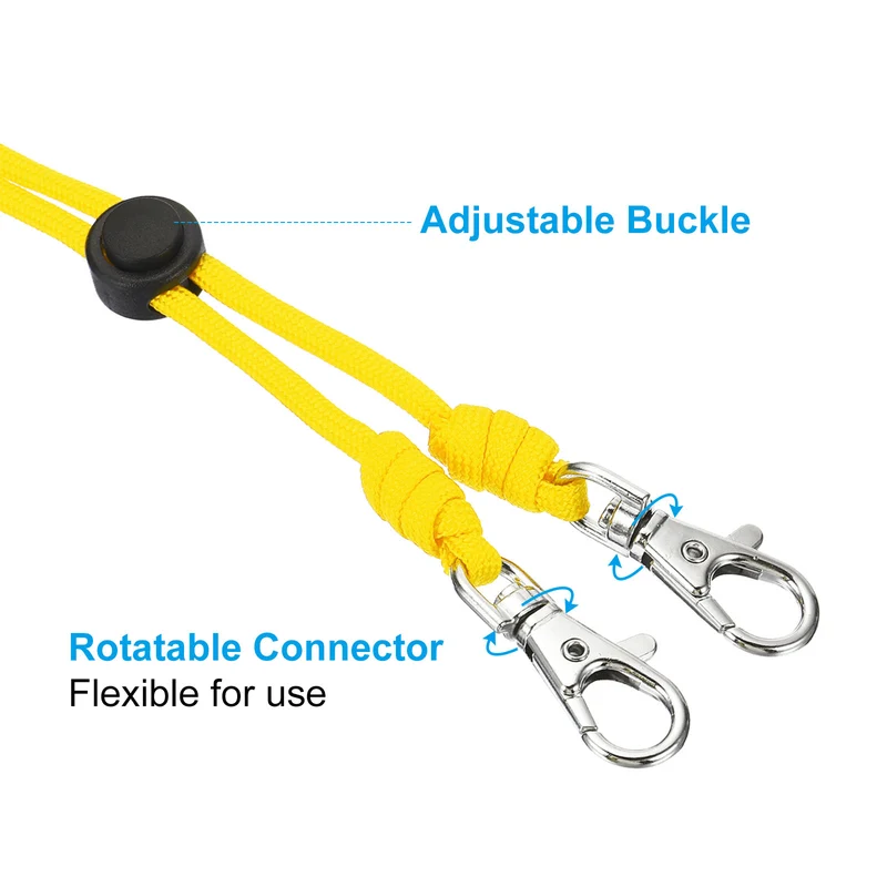 Neck Lanyard with Hook, Badge Lanyards Adjustable Long Strap ID Card Holder Keychains for Badge Holders