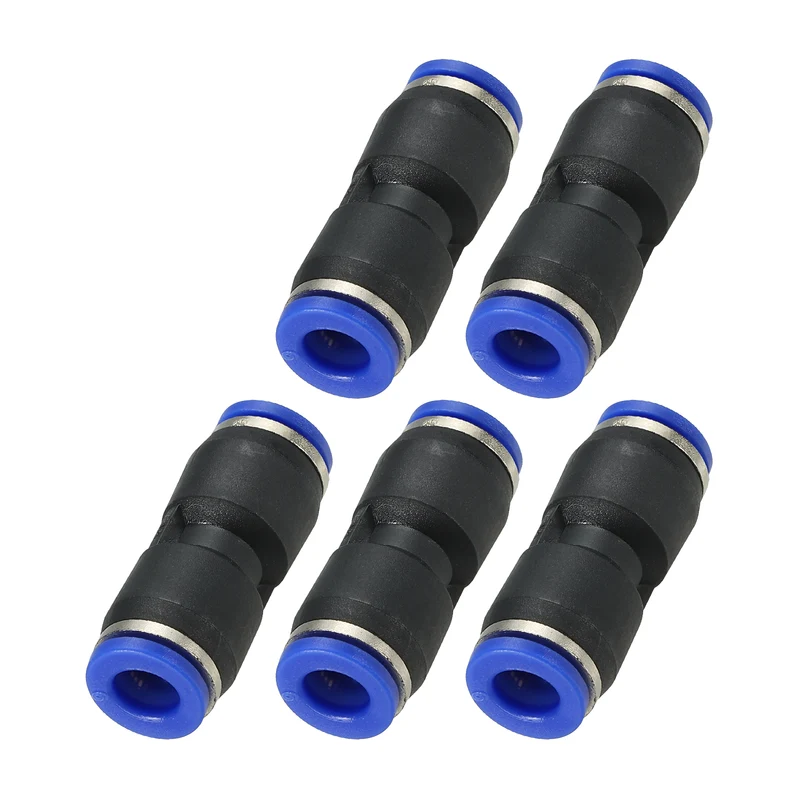 6mm Push to Connect Fitting Quick Release Pneumatic Connectors 5Pcs