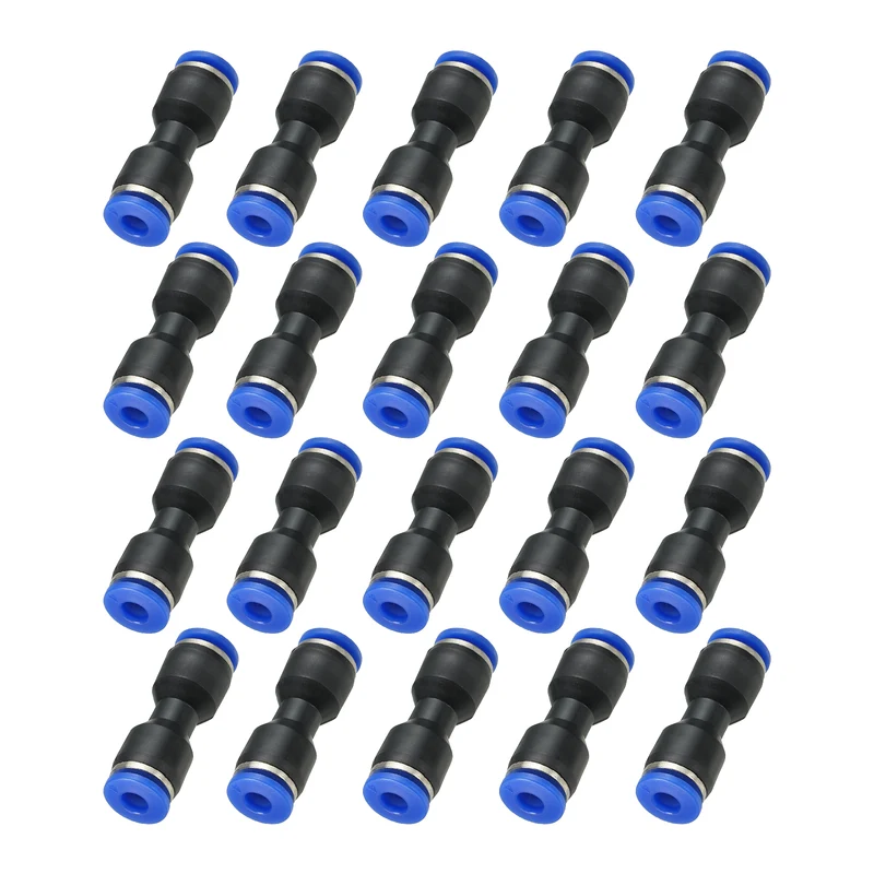 4mm Push to Connect Fitting Quick Release Pneumatic Connectors 20Pcs