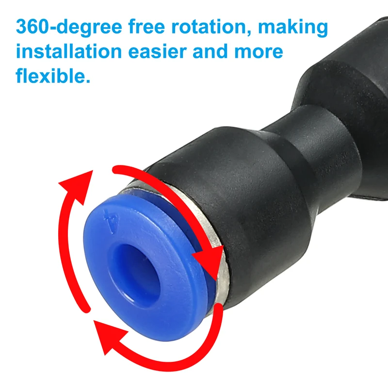4mm Push to Connect Fitting Quick Release Pneumatic Connectors 20Pcs