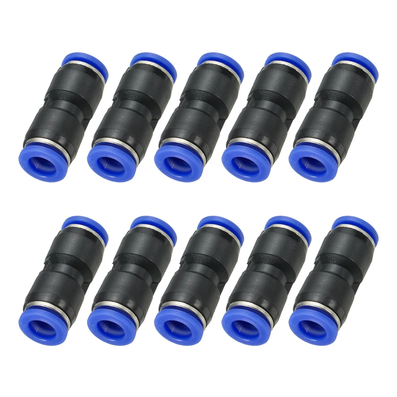 5/16 Inches Push to Connect Fitting Quick Release Pneumatic Connectors 10Pcs