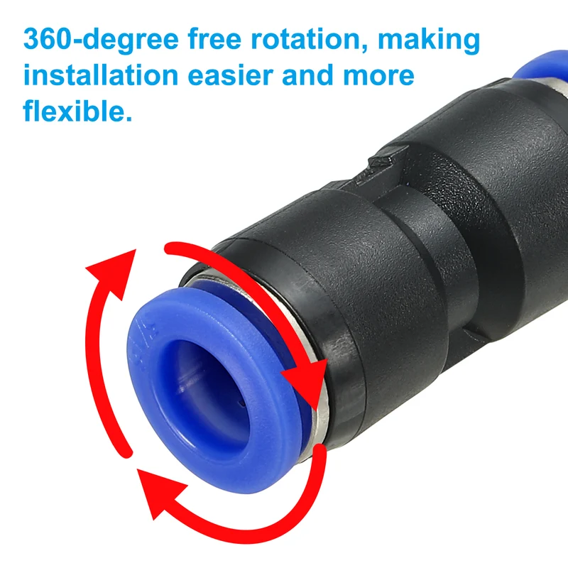5/16 Inches Push to Connect Fitting Quick Release Pneumatic Connectors 10Pcs