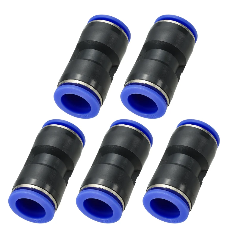 5/8 Inches Push to Connect Fitting Quick Release Pneumatic Connectors 5Pcs