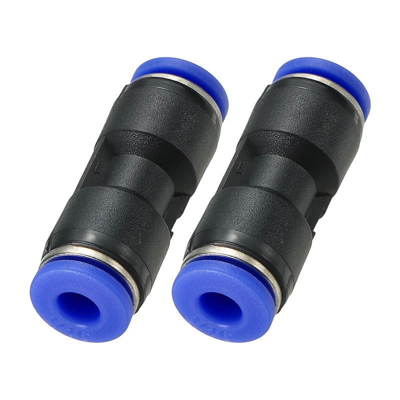 3/16 Inches Push to Connect Fitting Quick Release Pneumatic Connectors 2Pcs