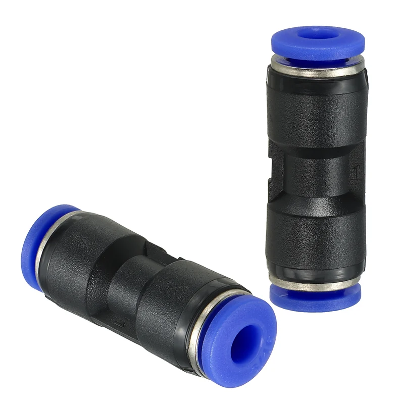 3/16 Inches Push to Connect Fitting Quick Release Pneumatic Connectors 2Pcs