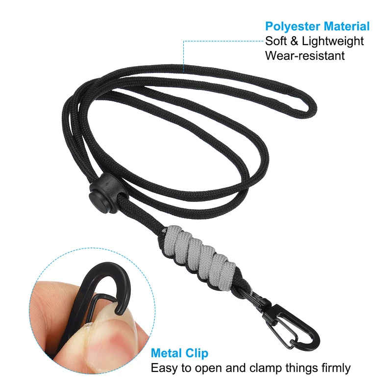 Neck Lanyard, Badge Lanyards Adjustable Long Strap ID Card Holder Keychains for Badge Holders