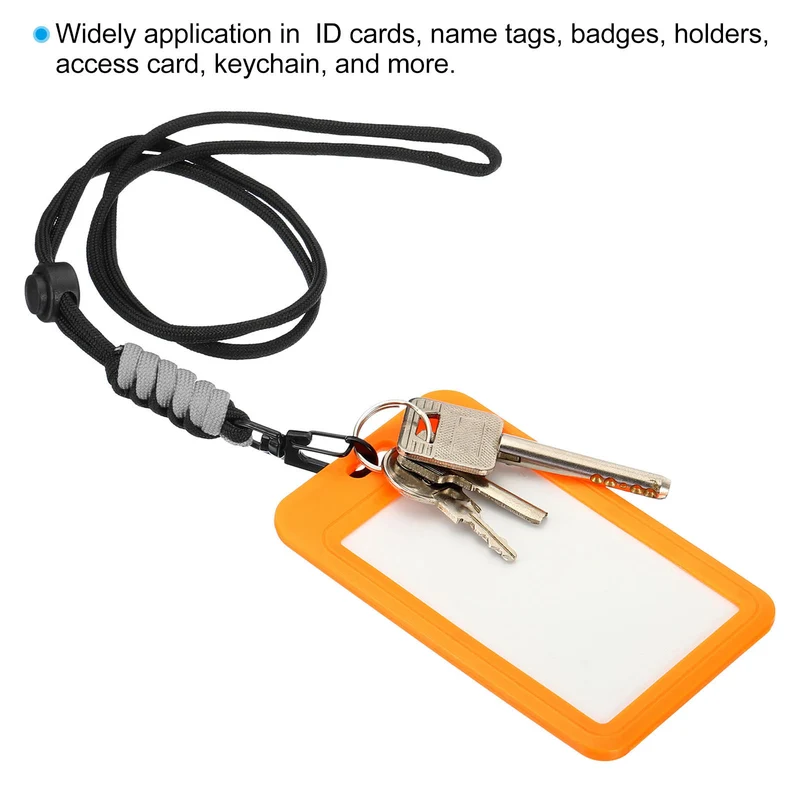 Neck Lanyard, Badge Lanyards Adjustable Long Strap ID Card Holder Keychains for Badge Holders