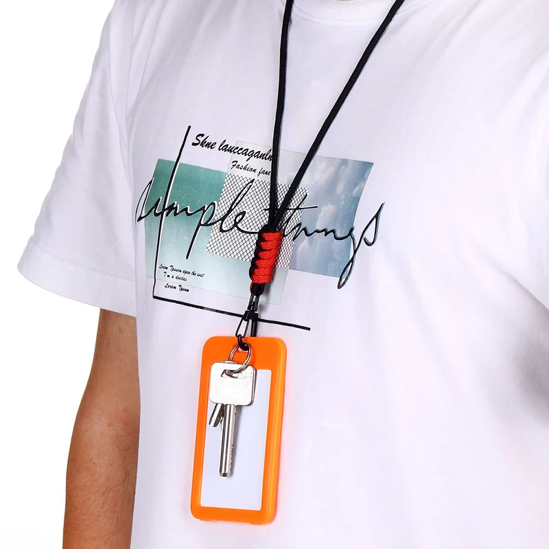 Neck Lanyard, Badge Lanyards Adjustable Long Strap ID Card Holder Keychains for Badge Holders