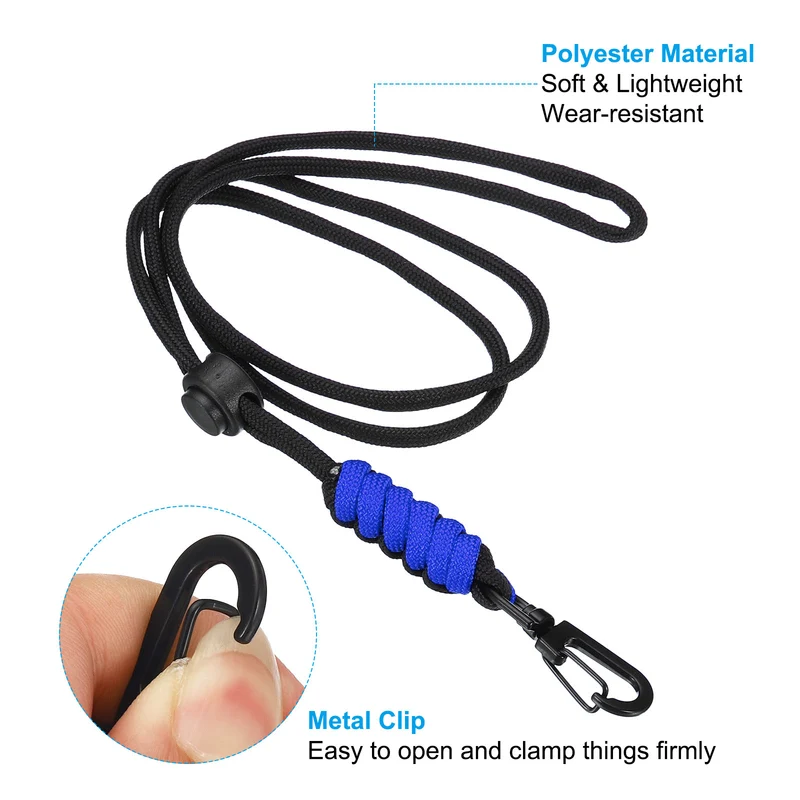 Neck Lanyard, Badge Lanyards Adjustable Long Strap ID Card Holder Keychains for Badge Holders