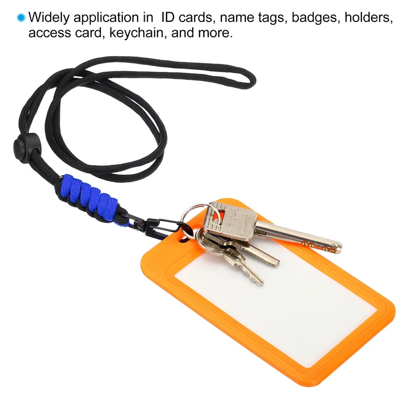 Neck Lanyard, Badge Lanyards Adjustable Long Strap ID Card Holder Keychains for Badge Holders
