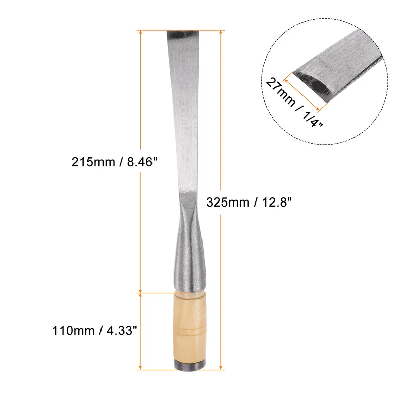 Straight Wood Chisel Beveled Edge Blade Woodworking Hand Tools