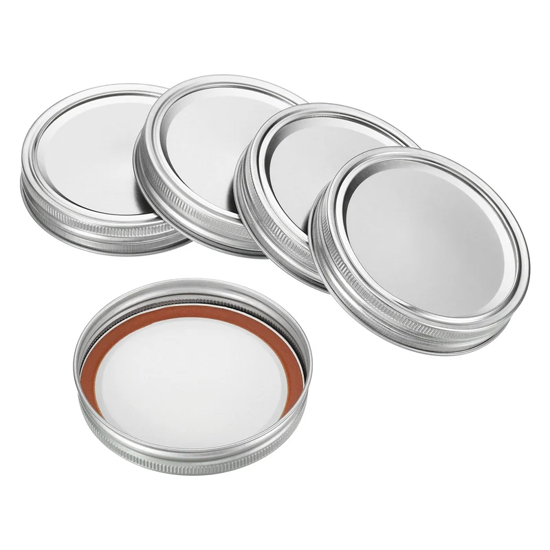 1Set/6pcs 70mm Regular Mouth Split-Type Iron Mason Jar Lids