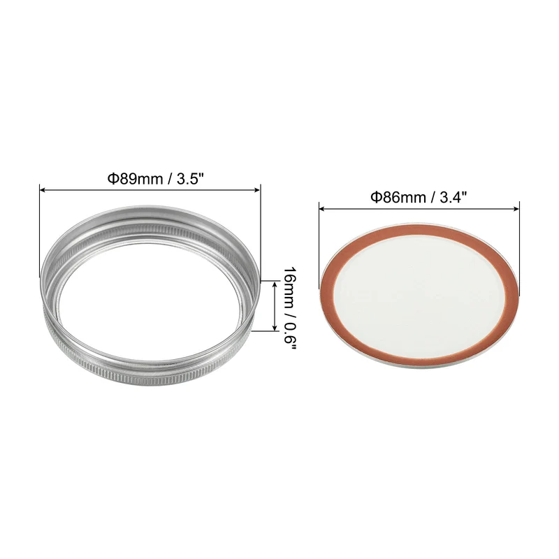 1Set/6pcs 70mm Regular Mouth Split-Type Iron Mason Jar Lids