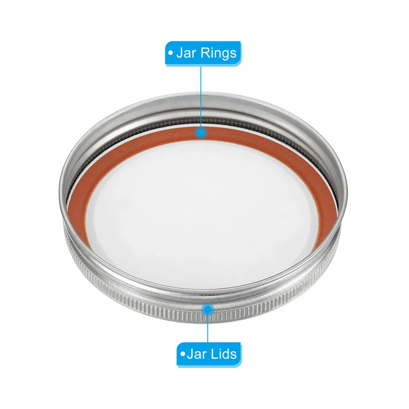 1Set/6pcs 70mm Regular Mouth Split-Type Iron Mason Jar Lids