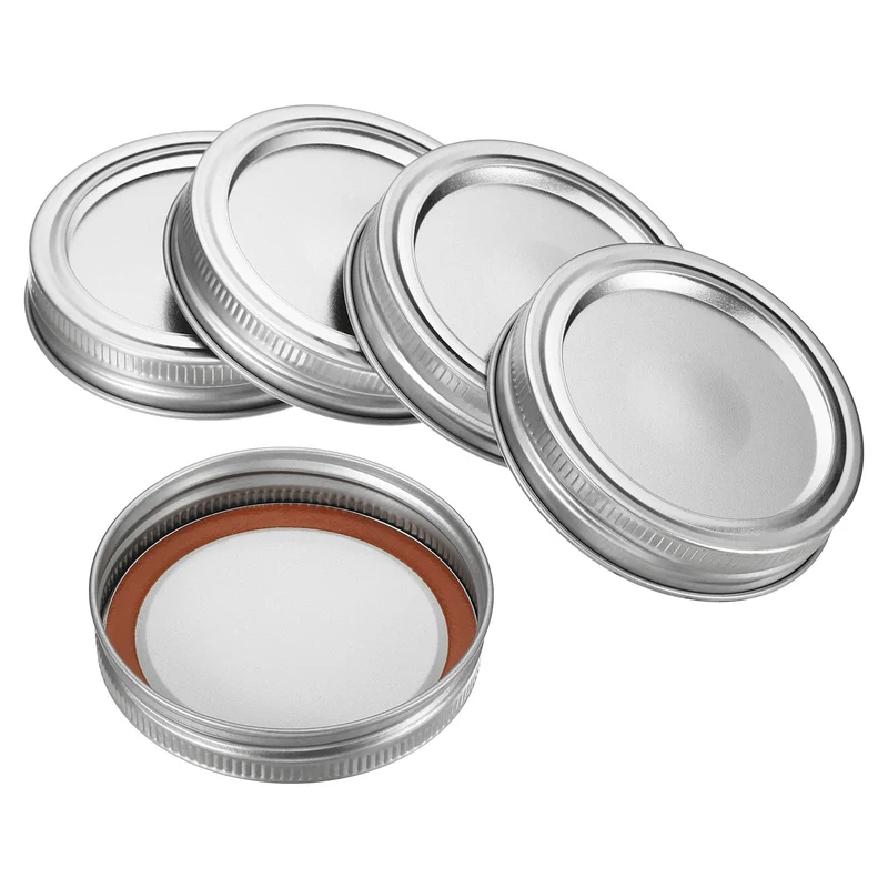 1Set/6pcs 70mm Regular Mouth Split-Type Iron Mason Jar Lids