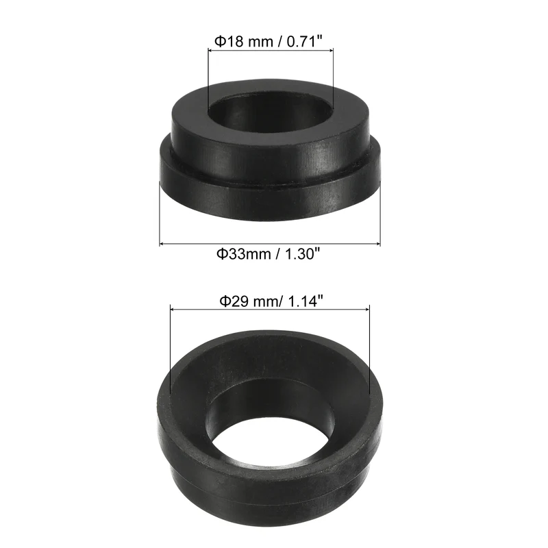 Sealing Gasket, 3 Packs Nitrile Rubber 1.30" OD x 0.71" ID O-Ring Washer Replacement for Air Hose Coupling Fitting, Black