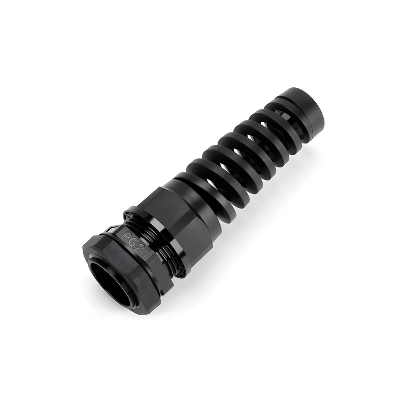 Spiral Cable Gland, Nylon Cord Connector with EPDM Seal, IP69, 5 Pcs