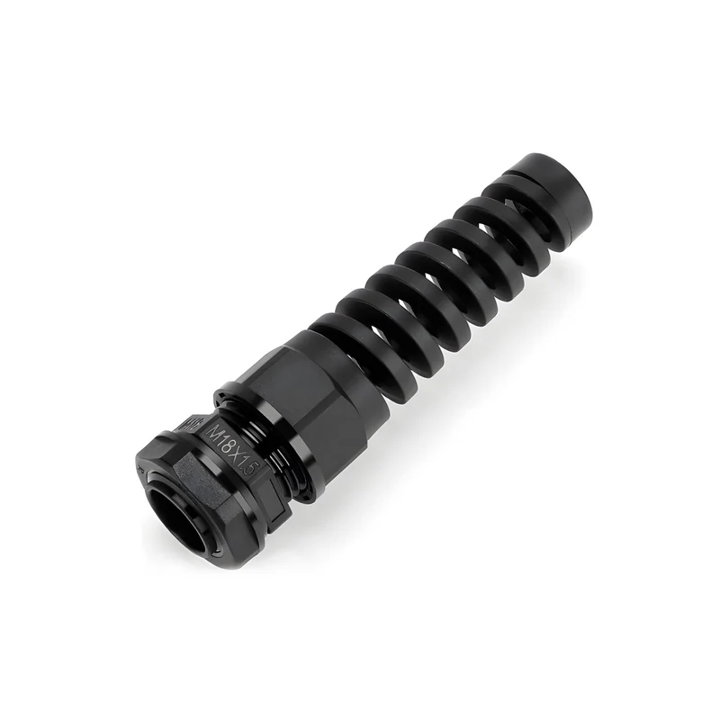 Spiral Cable Gland, Nylon Cord Connector with EPDM Seal, IP69, 5 Pcs