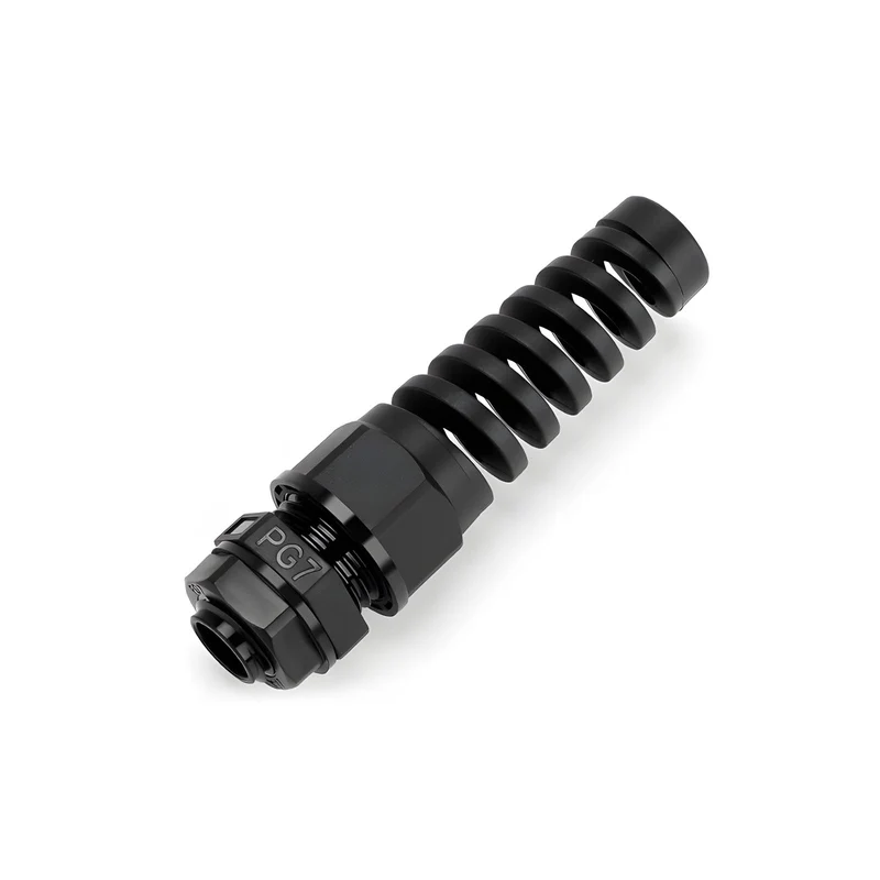 Spiral Cable Gland, Nylon Cord Connector with EPDM Seal, IP69, 5 Pcs