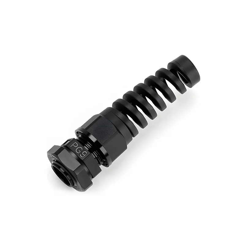Spiral Cable Gland, Nylon Cord Connector with EPDM Seal, IP69, 5 Pcs