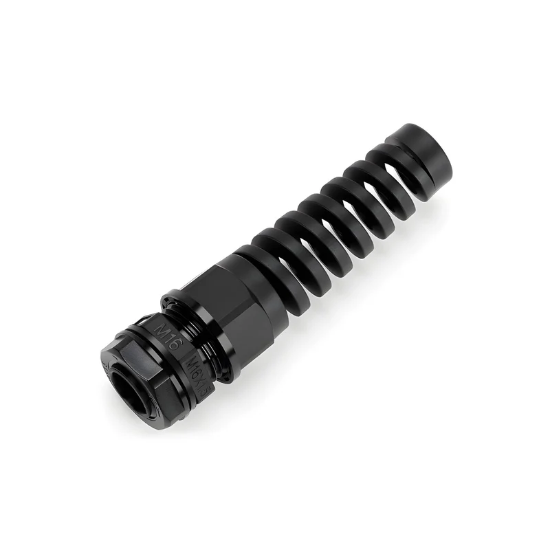 Spiral Cable Gland, Nylon Cord Connector with EPDM Seal, IP69, 5 Pcs