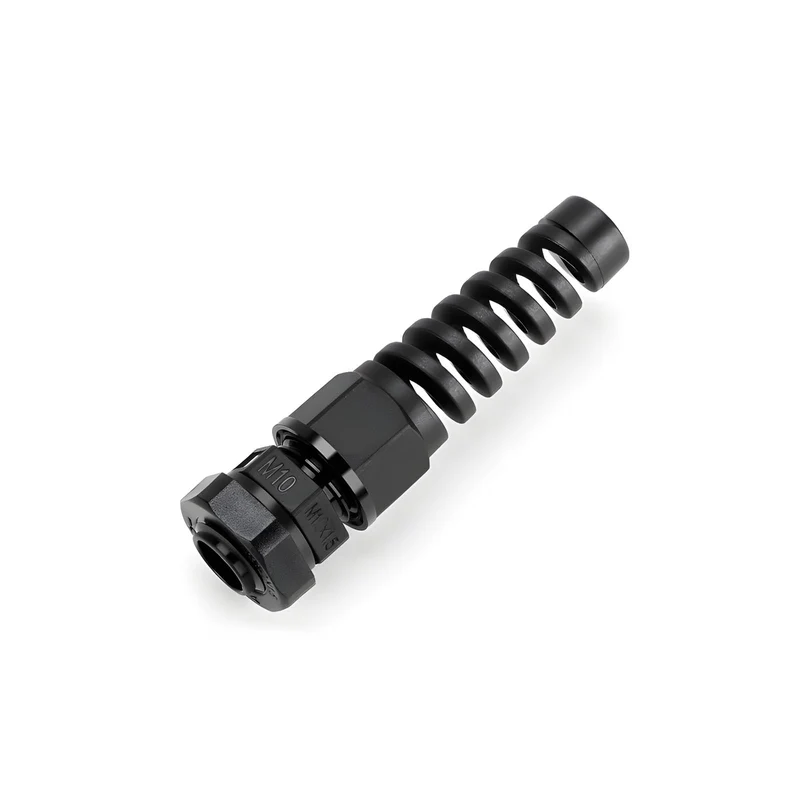Spiral Cable Gland, Nylon Cord Connector with EPDM Seal, IP69, 5 Pcs