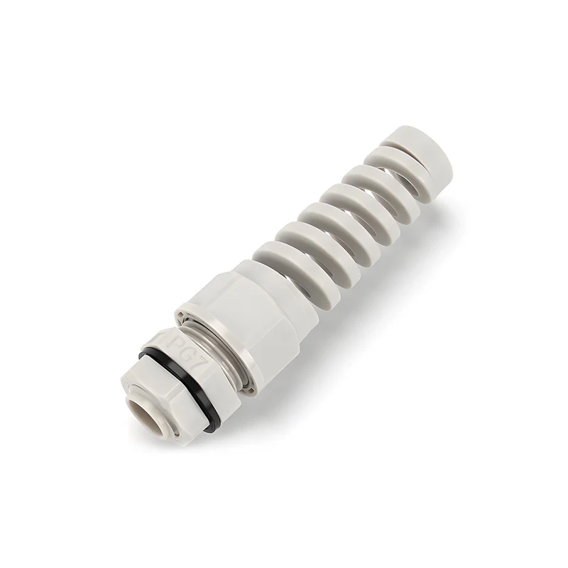 Spiral Cable Gland, Nylon Cord Connector with EPDM Seal, IP69, 5 Pcs