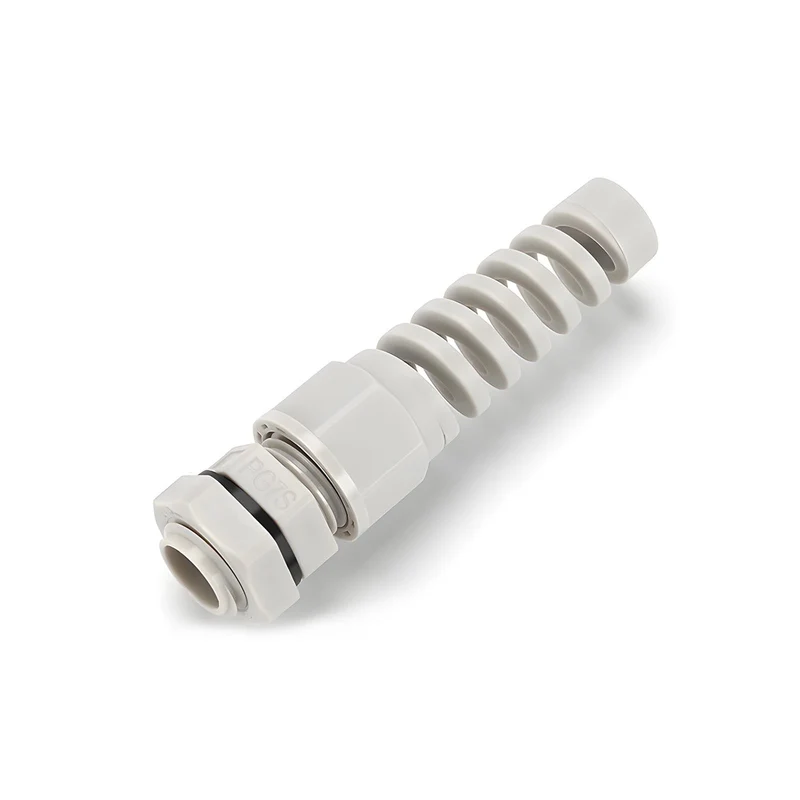 Spiral Cable Gland, Nylon Cord Connector with EPDM Seal, IP69, 5 Pcs