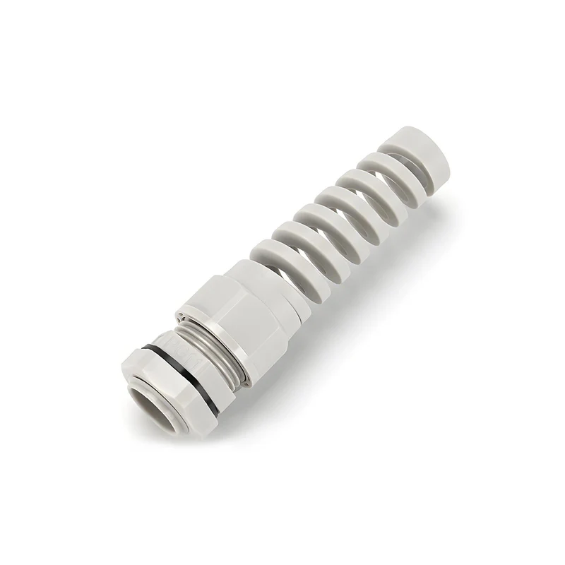Spiral Cable Gland, Nylon Cord Connector with EPDM Seal, IP69, 5 Pcs