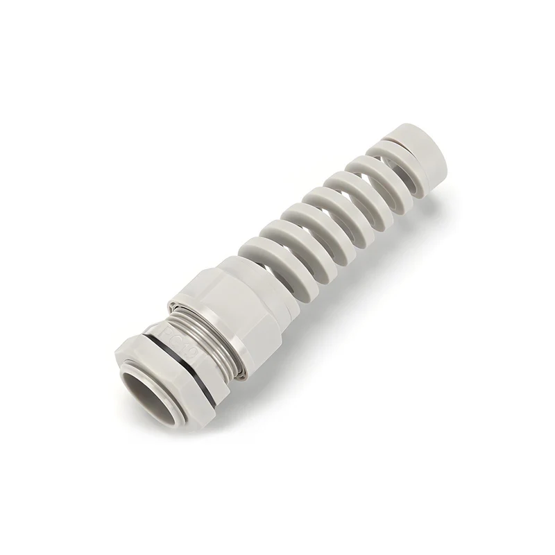 Spiral Cable Gland, Nylon Cord Connector with EPDM Seal, IP69, 5 Pcs