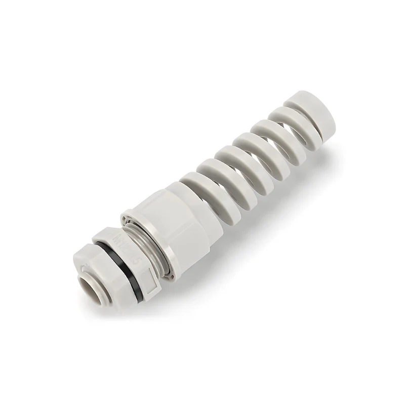 Spiral Cable Gland, Nylon Cord Connector with EPDM Seal, IP69, 5 Pcs