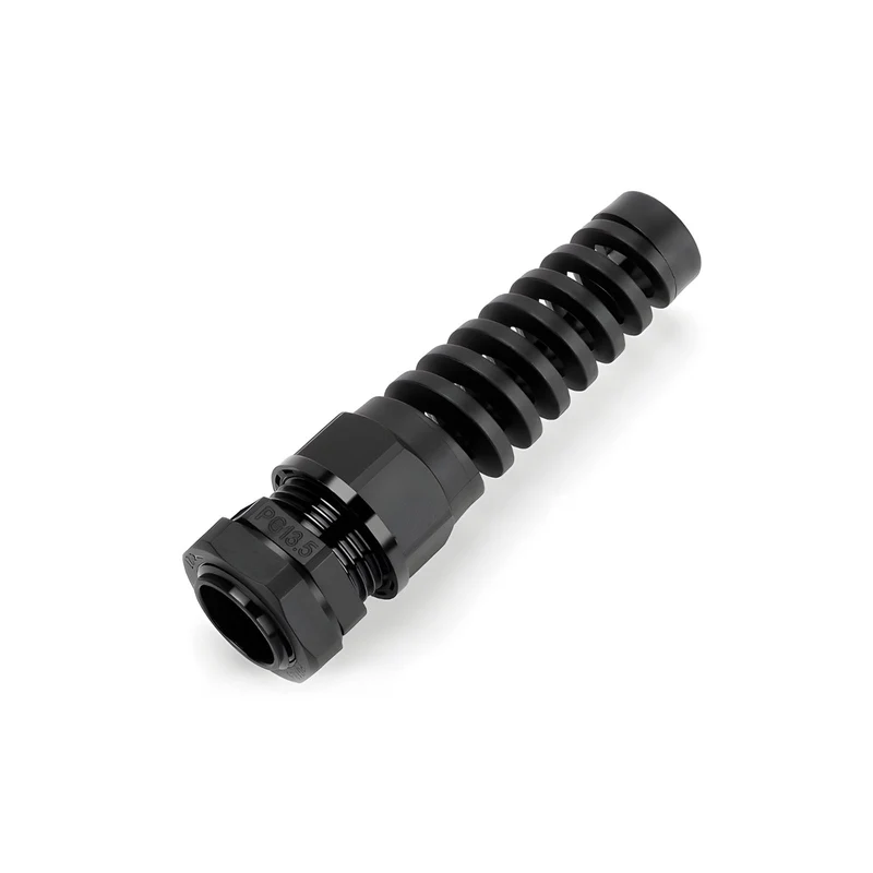 Spiral Cable Gland, Nylon Cord Connector with EPDM Seal, IP69, 5 Pcs