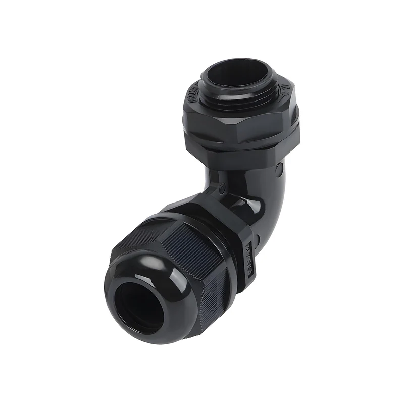 90 Degree Elbow Cable Gland, Waterproof Nylon Cord Connector, IP68, 10 Pcs