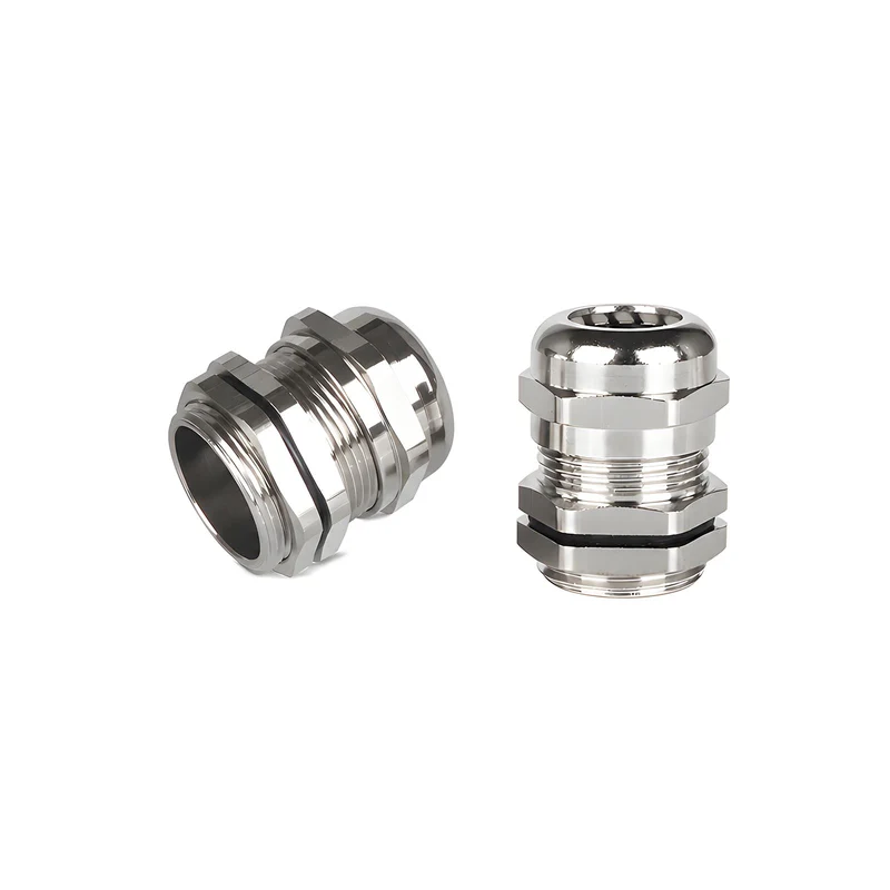 Waterproof Cable Gland, Nickel Plated Brass Cord Connector, IP68