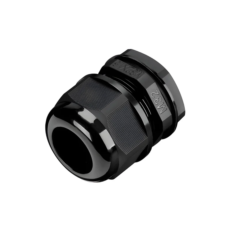 Waterproof Cable Gland, Nylon Cord Connector with EPDM Seal, IP69, Black