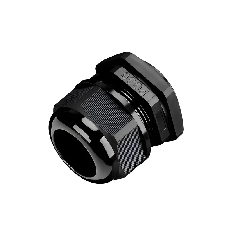Waterproof Cable Gland, Nylon Cord Connector with EPDM Seal, IP69, Black