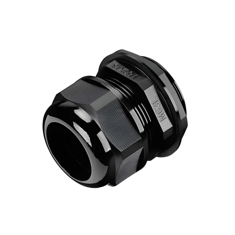 Waterproof Cable Gland, Nylon Cord Connector with EPDM Seal, IP69, Black