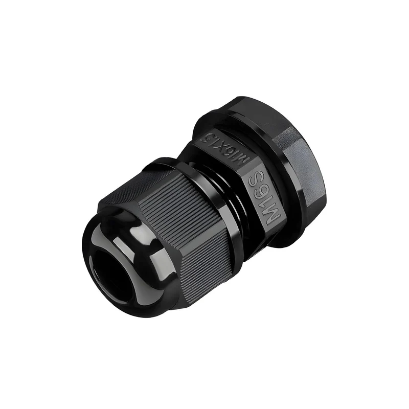 Waterproof Cable Gland, Nylon Cord Connector with EPDM Seal, IP69, Black
