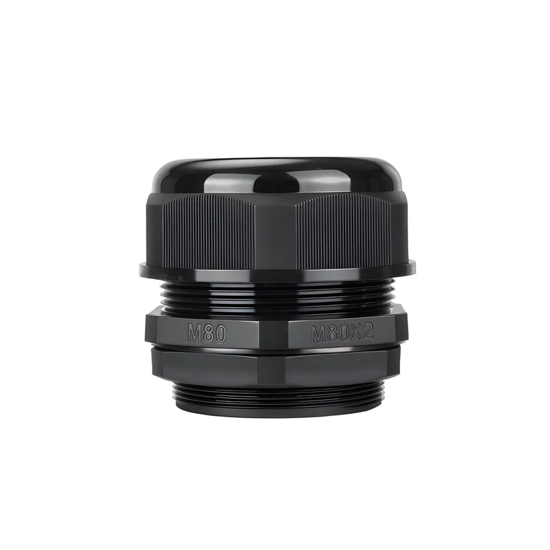 Waterproof Cable Gland, Nylon Cord Connector with EPDM Seal, IP69, Black