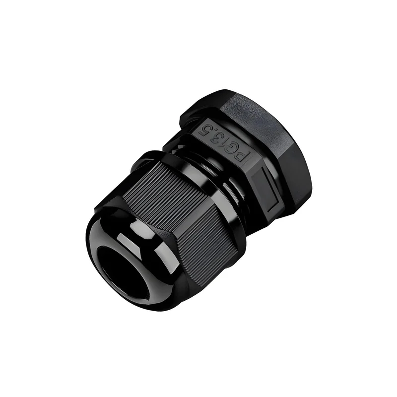 Waterproof Cable Gland, Nylon Cord Connector with EPDM Seal, IP69, Black