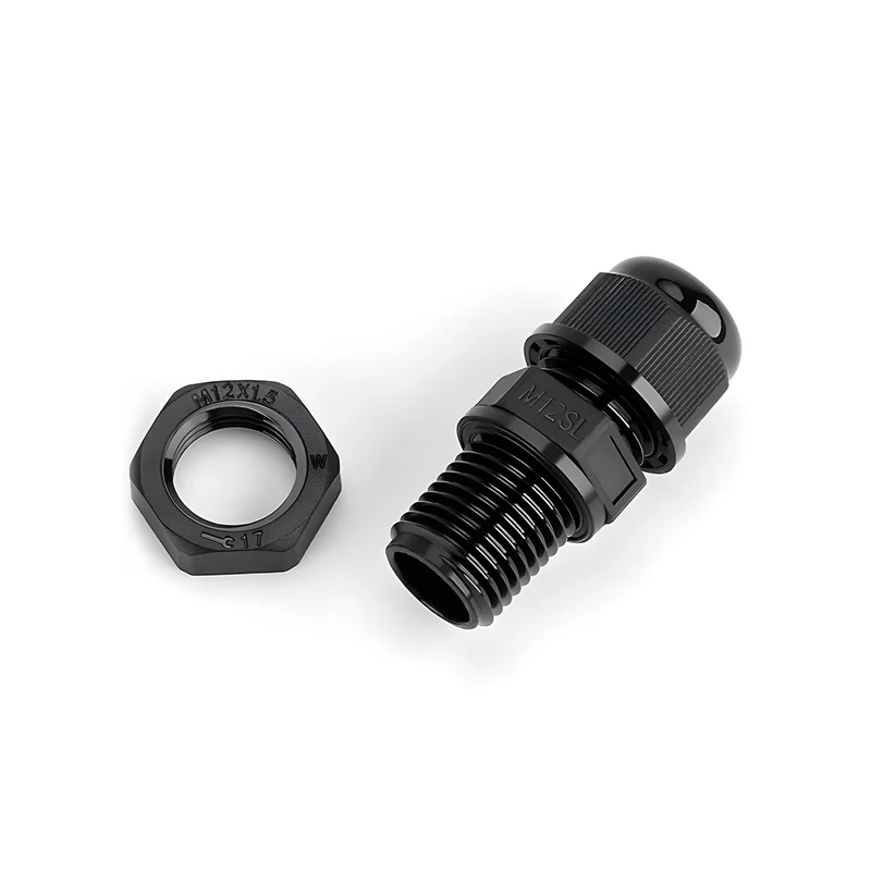 Waterproof Cable Gland, Nylon Cord Connector with EPDM Seal, IP69, Black