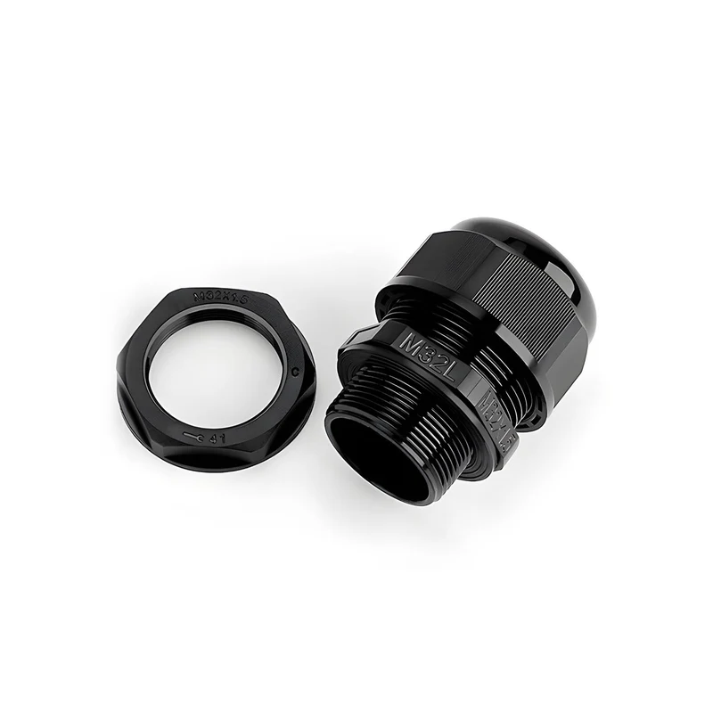 Waterproof Cable Gland, Nylon Cord Connector with EPDM Seal, IP69, Black