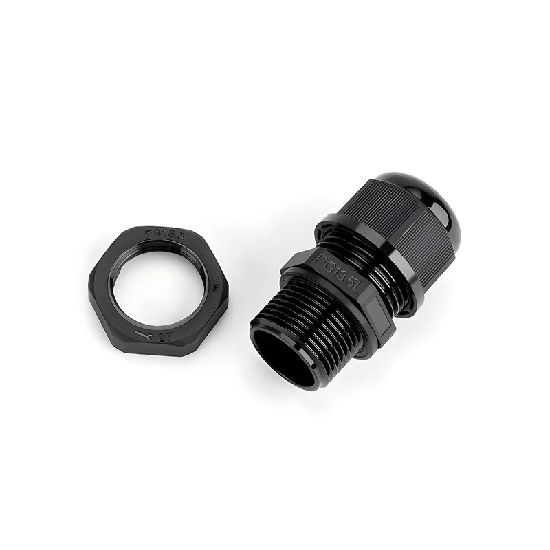 Waterproof Cable Gland, Nylon Cord Connector with EPDM Seal, IP69, Black