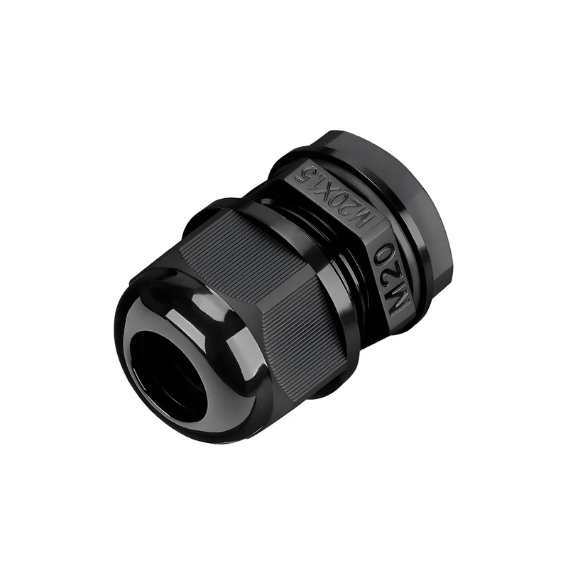 Waterproof Cable Gland, Nylon Cord Connector with EPDM Seal, IP69, Black