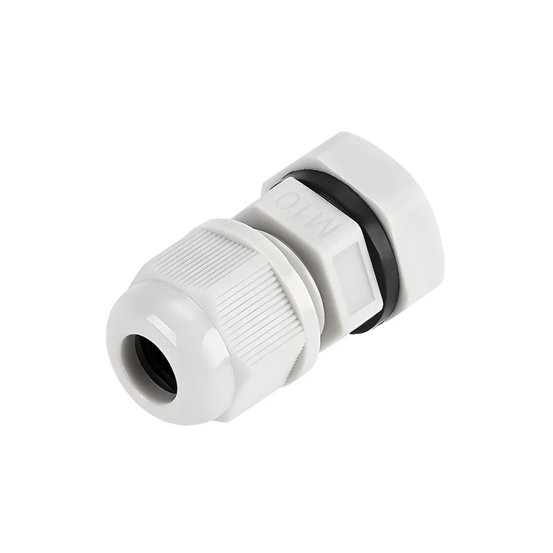 Waterproof Cable Gland, Nylon Cord Connector with EPDM Seal, IP69, White