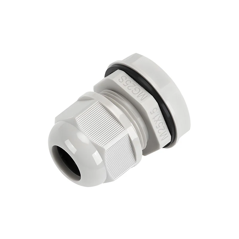 Waterproof Cable Gland, Nylon Cord Connector with EPDM Seal, IP69, White