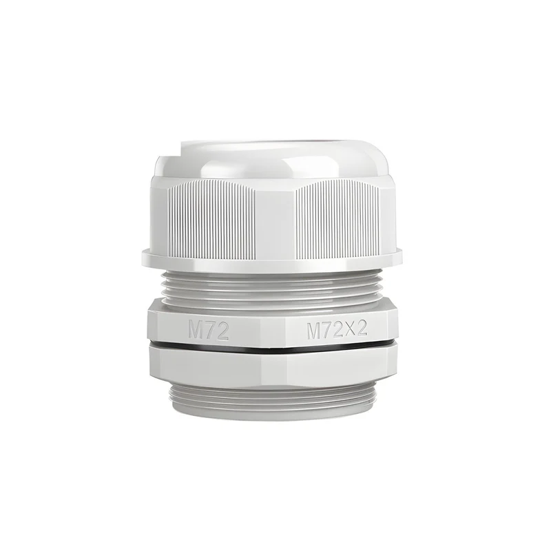 Waterproof Cable Gland, Nylon Cord Connector with EPDM Seal, IP69, White