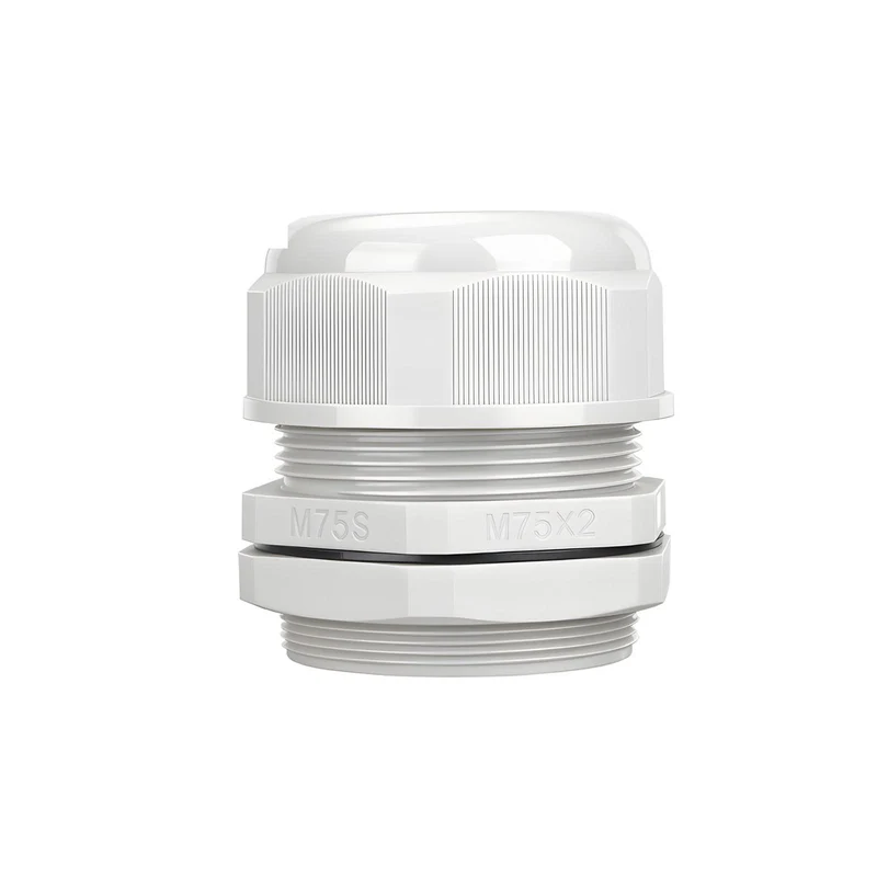Waterproof Cable Gland, Nylon Cord Connector with EPDM Seal, IP69, White
