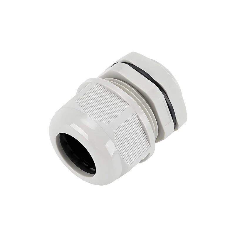Waterproof Cable Gland, Nylon Cord Connector with EPDM Seal, IP69, White